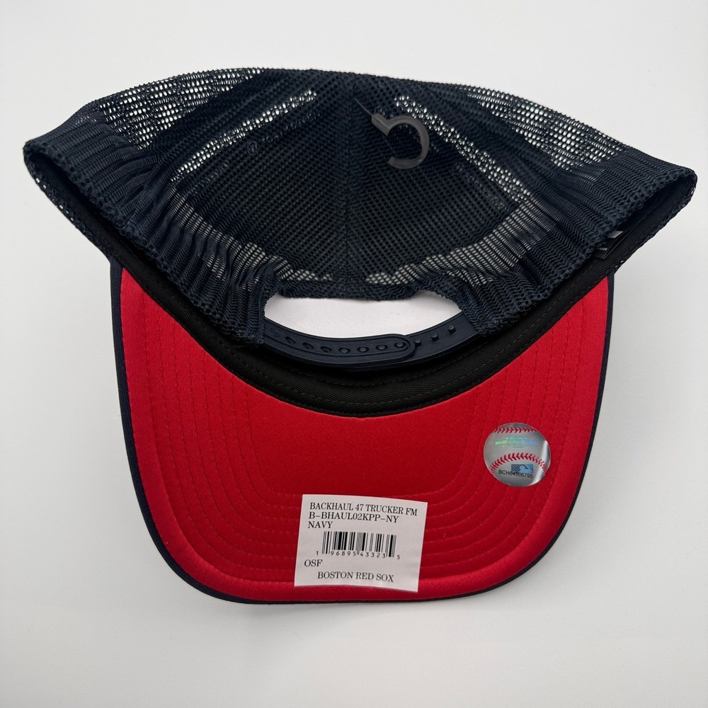 '47 Brand Boston Red Sox Backhaul Trucker Hat Mens OSFA Navy B-BHAUL02KPP-NY - Picture 4 of 8